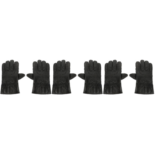 3Pairs Motorcycle Riding Heating Gloves Black Waterproof Touchscreen