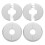 Round Plumbing Cover Ppr Silver 4pcs 1