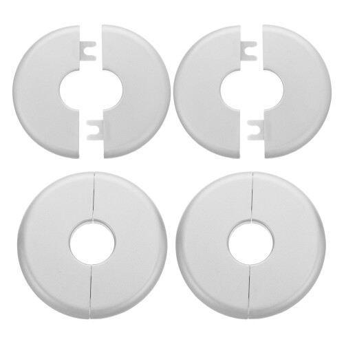 Round Plumbing Cover Ppr Silver 4pcs