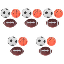 15Pcs Vinyl Bouncy Balls Kids Playground Balls Assorted Color Toy Set