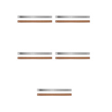 10Pcs Non-Slip Cork Backed Metal Ruler Dual Inch Centimeter Scale