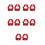 10Pcs Reliable Red Metal Fire Sprinkler Guard Head Cage Accessory 1