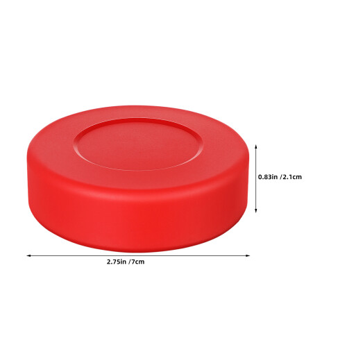 5Pcs Red Rubber PVC Hockey Pucks Low Rebound Matte Training Pucks 1