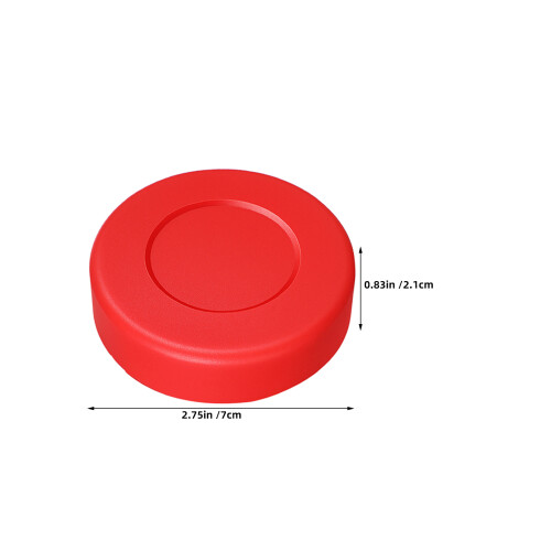 5Pcs Red Rubber PVC Hockey Pucks Low Rebound Matte Training Pucks 2