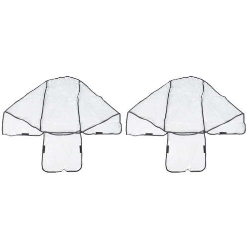 2Pcs Double Stroller Rain Cover Transparent PVC Universal Twins Shield 1