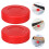 5Pcs Red Rubber PVC Hockey Pucks Low Rebound Matte Training Pucks 9