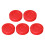 5Pcs Red Rubber PVC Hockey Pucks Low Rebound Matte Training Pucks 10