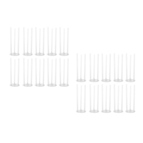20Sets Transparent PP Multi-Layer Cake Tier Supports Durable Home Use