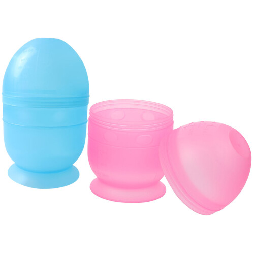 2pcs Hairdressing Scale Shaker Cup Plastic Comb Mixed Colour