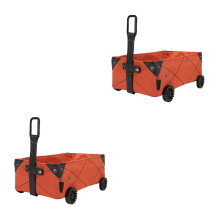 2Pcs Brown Car Tissue Box Holder Foldable Oxford Cloth Camping Storage