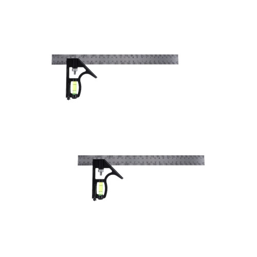 4Pcs Professional Adjustable Combo Square Stainless Steel Tool