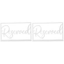 2St Minimalistisch Acryl Reserved Kaarten Wit Voor En Party