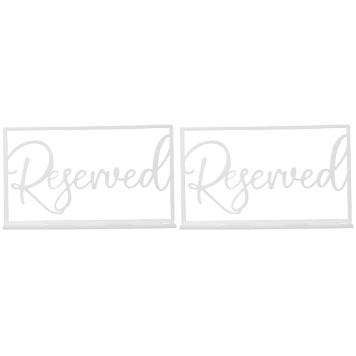 2St Minimalistisch Acryl Reserved Kaarten Wit Voor En Party