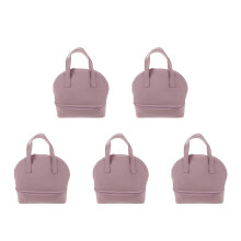 5Pcs Baby Bottle Cooler Bag Pink Insulated Tote for Breastmilk Storage