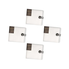 Set Of 4 Cases Cd Bag Cd Storage Travel 15.6x14cm White