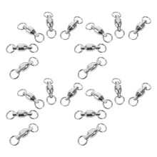 20Pcs Silver Metal Swivel Connectors - Durable Ball Bearing Snap Clips