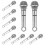 50Pcs Mini Microphone Prop Silver for Dollhouse Accessories 3