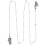 2Pcs Stylish Silver Pearl Mask Holder Glasses Lanyard Eyeglass Chain 9