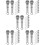 50Pcs Mini Microphone Prop Silver for Dollhouse Accessories 10