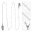 2Pcs Stylish Silver Pearl Mask Holder Glasses Lanyard Eyeglass Chain 11