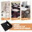 Étagère Mural De Rangement Aluminium Noir Compact 9
