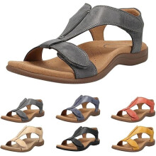 Sandali ortopedici Willtoo Comfy, sandali aperti con supporto per l'arco plantare, 2025 Sandali comodi per camminare, slip-on, grigi.