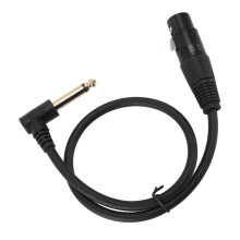 High-Quality XLR Female to 6.35mm Mono Jack Cable - Balanced 90 Right Angle
