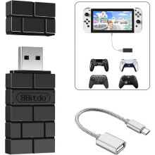 Cuibheoir Rialaitheora Gan Sreang USB 8BitDo2 le haghaidh Switch/Switch OLED, Steam Deck, Windows, macOS, Raspberry Pi, PS5/PS4/PS3, Xbox Series X/S,