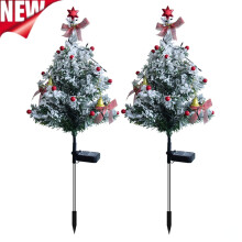 Solar kerstboomverlichting op prikkers, IPX5 waterdicht, kerstdecoratie voor buiten, voor pad, terras en tuin – 2 stuks
