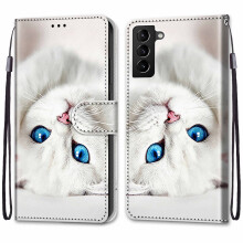 Capa carteira para Samsung Galaxy S22 (6,1"), em couro PU com suporte, fecho magnético e compartimentos para cartões – Compatível com S22