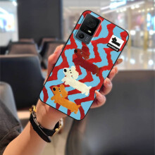 Capa para celular compatível com TCL40XL/40T/T608D/Lively Jitterbug Smart4 – Capa macia de TPU resistente a impactos com desenho animado