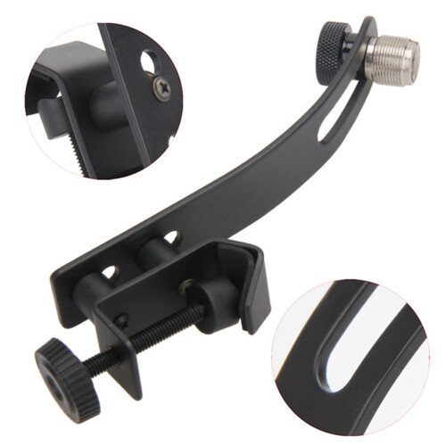Conjunto de 1 clipe de microfone de metal ajustável e resistente a impactos para bateria, ideal para caixas e tons.