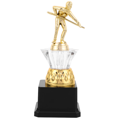 Premium Golden Plastic Billiards Trophy for Sports Competition