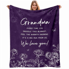 Cadeaus voor oma, oma, gigi en mimi, unieke verjaardagscadeaus voor oma van de kleinkinderen, oma-deken voor Moederdag, flanellen slaapdeken