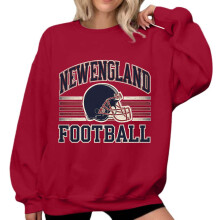 Dámská mikina New England Game Day | Vintage vzhled, ponořený útulný svetr Gameday