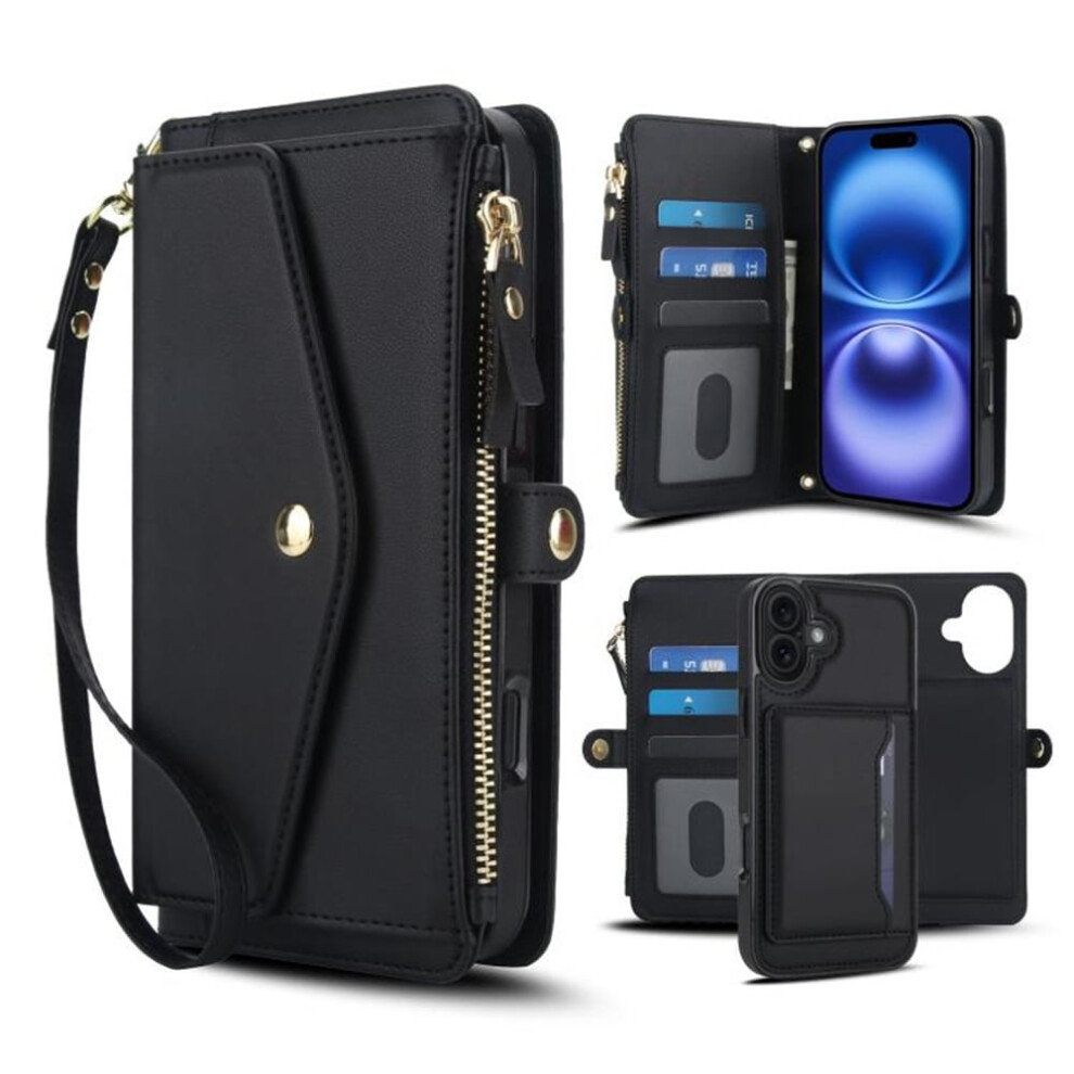 Rfid Blocking Pu Leather Wallet Case For Iphone 16 Plus 937196003341