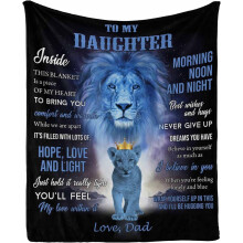 Personalisierte Liebesdecke für meine Tochter von Papa. Sie ist gefüllt mit Hoffnung, Liebe und Licht. Deckengeschenk für meine Tochter (76 x 102