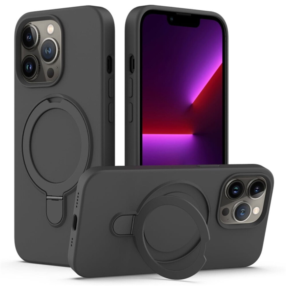 Magnetic Liquid Silicone Case For Iphone 13 Pro Max Carbon 937196003297