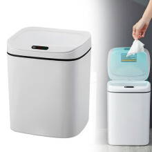 Coș de gunoi automat cu senzor inteligent, 12L, 14L, 15L sau 16L, fără atingere, pentru bucătărie și birou, cu capac cu închidere lentă și