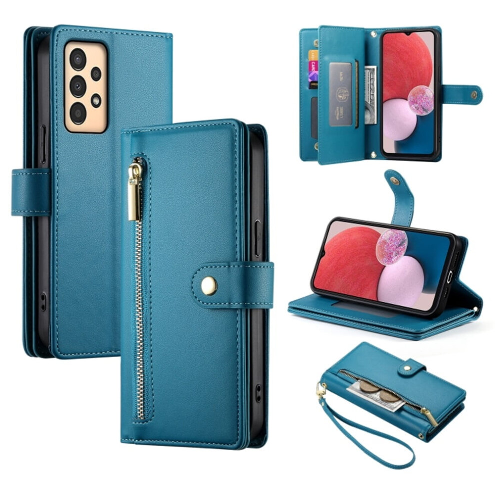 Leather Wallet Case For Samsung Galaxy A13/M13 6.5-Inch Blue 937196004836