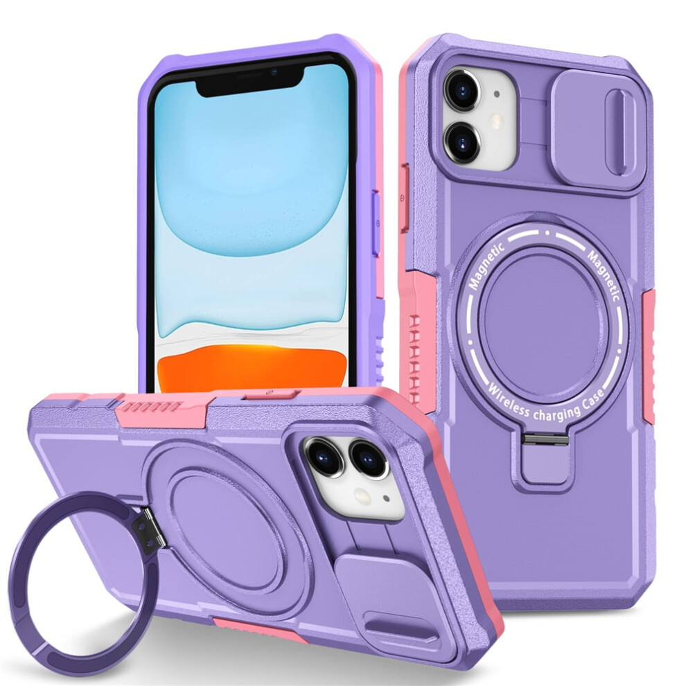 Iphone 12 Case Shockproof With Sliding Camera Cover Purple 937196004270