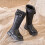 Kinderstiefel, lässig und modisch, einfarbig mit weichem Lederfutter, langer Schaft 1
