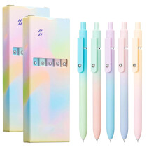 Conjunto de 5 Canetas Gel Gradientes, Conjunto de 5 Canetas Gel de Carbono de Secagem Rápida com Design Minimalista Arco-Íris, Canetas Gel