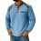 Sweat à capuche ample à boutons pour homme - Bleu - Taille M 1
