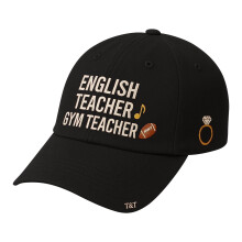 Șapcă de apreciere pentru profesori de engleză, șapcă de educator brodată, pentru evenimente școlare (negru)