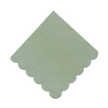 100 Sheets 25CM Scalloped Cocktail Napkin 2 Layers Thick Square Disposable Baby Shower Wedding Birthday Party Dessert Beverage Dinner Paper Napkin