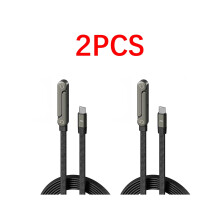 Cabo USB-C de 240 W para carregamento rápido e transferência de dados (2 unidades), compatível com celulares, tablets e laptops, revestido em