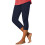 Women's Capri Leggings Navy Lightweight Mesh Design 3