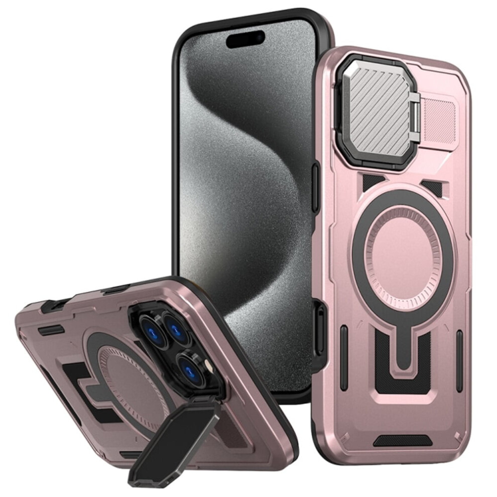 Magsafe Case For Iphone 15 Pro Max 6.7 Inch Rose Rugged Gold 9122141648864