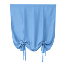 1PC Beige Roman Shade Curtain, 30x46", Thermal Insulated, Tie-Up, Rod Pocket, Light Filtering, Compatible with Standard Rods